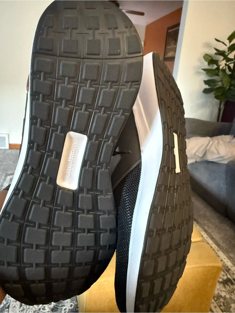 Women Black Athletic Running Sneakers with White Sole